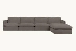 Neva Chaise Sectional Slipcover Only -SIXPENNY STORE neva chaise sectional cotton canvas moon dust product 5 pc 6336627a 6fb7 431d a121 d7321ee7d48b