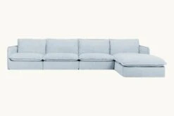 Neva Chaise Sectional Slipcover Only -SIXPENNY STORE neva chaise sectional cotton linen salt water product 5 pc 827a9225 4c0c 42a6 a102 88f43a8a8ace