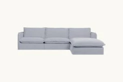 Neva Chaise Sectional 29 Neva Chaise Sectional -SIXPENNY STORE neva chaise sectional washed cotton linen dried lavender product 4 pc