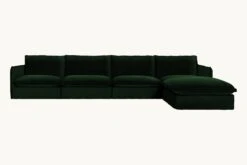 Neva Chaise Sectional Slipcover Only -SIXPENNY STORE neva chaise sectional washed cotton velvet emerald city product 5 pc 6eb1bf3d 4aaf 4654 8b01 e5ce5f90bb77