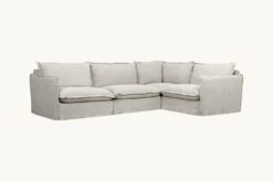 Neva L-Shape Sectional -SIXPENNY STORE neva lshape sectional medium weight linen jasmine rice product