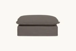 Neva Ottoman Slipcover Only -SIXPENNY STORE neva ottoman cotton canvas moon dust product chair 18534fb0 9577 44c9 bc1f 5b10bc8d6bc2