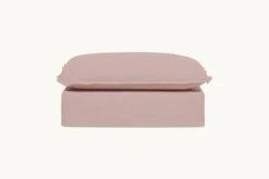 Neva Ottoman Slipcover Only -SIXPENNY STORE neva ottoman cotton linen sundazed coral product chair 398c3254 61bc 4236 9ef2 9744ecbb38d3