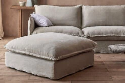 Neva Ottoman -SIXPENNY STORE neva ottoman medium weight linen jasmine rice product PDP6 sectional da389721 2837 45ee bc09 801161125859