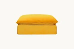 Neva Ottoman -SIXPENNY STORE neva ottoman washed cotton velvet amber coast product sectional