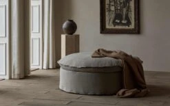 Neva Round Storage Ottoman Slipcover Only