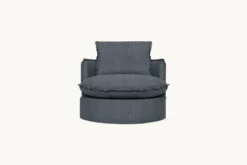 Neva Round Swivel Chair Slipcover Only -SIXPENNY STORE neva round swivel chair light weight linen black pepper product slipcover 2bf86f5e 70aa 4fad 9d1c eb23dab27dfc