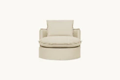 Neva Round Swivel Chair Slipcover Only -SIXPENNY STORE neva round swivel chair recycled poly weave rain drop product slipcover