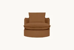 Neva Round Swivel Chair Slipcover Only -SIXPENNY STORE neva round swivel chair washed cotton velvet sugar rush product slipcover