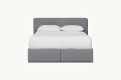 Neva Upholstered Storage Bed -SIXPENNY STORE neva storage bed light weight linen ink cap product pdp2 queen