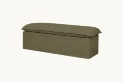 Neva Storage Bench Slipcover Only -SIXPENNY STORE neva storage bench cotton canvas quiet sage product slipcover