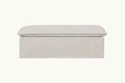 Neva Storage Bench Slipcover Only -SIXPENNY STORE neva storage bench medium weight linen jasmine rice product pdp2 slipcover