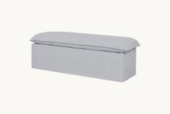 Neva Storage Bench Slipcover Only -SIXPENNY STORE neva storage bench medium weight linen poppy seed product slipcover