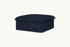 Neva Storage Ottoman Slipcover Only -SIXPENNY STORE neva storage ottoman cotton canvas ancient indigo product slipcover