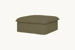 Neva Storage Ottoman Slipcover Only -SIXPENNY STORE neva storage ottoman cotton canvas quiet sage product slipcover