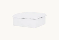 Neva Storage Ottoman Slipcover Only -SIXPENNY STORE neva storage ottoman cotton linen pacific pearl product slipcover