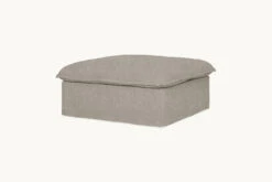 Neva Storage Ottoman Slipcover Only -SIXPENNY STORE neva storage ottoman light weight linen cracked pepper product slipcover