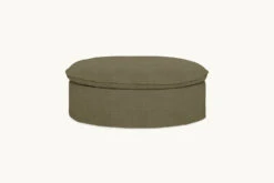 Neva Round Storage Ottoman 30 Neva Round Storage Ottoman -SIXPENNY STORE neva storage round ottoman cotton canvas quiet sage product