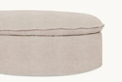 Neva Round Storage Ottoman Slipcover Only -SIXPENNY STORE neva storage round ottoman light weight linen oat flour product pdp6 slipcover
