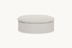 Neva Round Storage Ottoman 39 Neva Round Storage Ottoman -SIXPENNY STORE neva storage round ottoman medium weight linen jasmine rice product