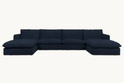Neva U-Shape Sectional Slipcover Only 29 Neva U-Shape Sectional Slipcover Only -SIXPENNY STORE neva ushape cotton canvas ancient indigo product slipcover