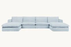 Neva U-Shape Sectional Slipcover Only 26 Neva U-Shape Sectional Slipcover Only -SIXPENNY STORE neva ushape cotton linen salt water product slipcover