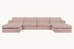 Neva U-Shape Sectional Slipcover Only 27 Neva U-Shape Sectional Slipcover Only -SIXPENNY STORE neva ushape cotton linen sundazed coral product slipcover