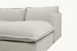 Neva U-Shape Sectional -SIXPENNY STORE neva ushape medium weight linen jasmine rice product PDP5
