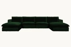 Neva U-Shape Sectional Slipcover Only 31 Neva U-Shape Sectional Slipcover Only -SIXPENNY STORE neva ushape washed cotton velvet emerald city product slipcover