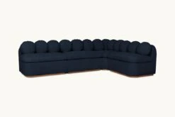 Olea Banquette Slipcover Only -SIXPENNY STORE olea banquette cotton canvas ancient indigo product slipcover