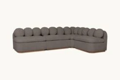 Olea Banquette Slipcover Only -SIXPENNY STORE olea banquette cotton canvas moon dust product slipcover