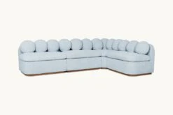 Olea Banquette Slipcover Only -SIXPENNY STORE olea banquette cotton linen salt water product slipcover