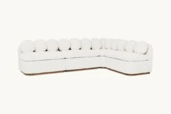 Olea Banquette Slipcover Only -SIXPENNY STORE olea banquette light weight linen water lily product slipcover
