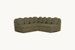 Olea Corner Sectional Slipcover Only -SIXPENNY STORE olea corner sectional cotton canvas quiet sage product short slipcover