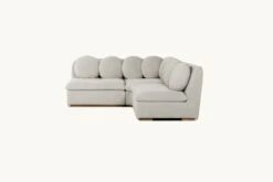 Olea Corner Sectional Slipcover Only -SIXPENNY STORE olea corner sectional medium weight linen jasmine rice product pdp3 short slipcover