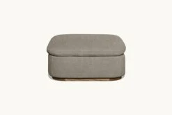 Olea Ottoman Slipcover Only -SIXPENNY STORE olea ottoman light weight linen cracked pepper product sectional slipcover