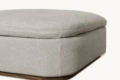 Olea Ottoman -SIXPENNY STORE olea ottoman medium weight linen jasmine rice product pdp5 sectional