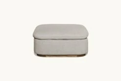 Olea Ottoman -SIXPENNY STORE olea ottoman medium weight linen jasmine rice product sectional