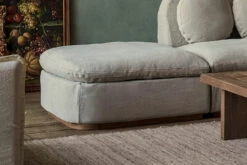 Olea Ottoman -SIXPENNY STORE olea sectional ottoman medium weight linen jasmine rice product PDP6