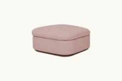 Olea Storage Ottoman -SIXPENNY STORE olea storage ottoman cotton linen sundazed coral product
