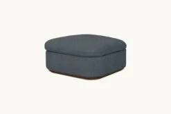 Olea Storage Ottoman -SIXPENNY STORE olea storage ottoman light weight linen black pepper product