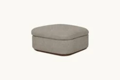 Olea Storage Ottoman -SIXPENNY STORE olea storage ottoman light weight linen cracked pepper product