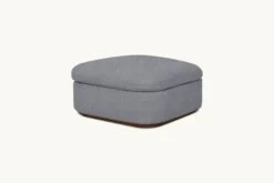 Olea Storage Ottoman -SIXPENNY STORE olea storage ottoman light weight linen ink cap product