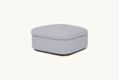 Olea Storage Ottoman -SIXPENNY STORE olea storage ottoman medium weight linen poppy seed product