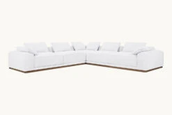 Yogi Corner Sectional Slipcover Only -SIXPENNY STORE yogi corner sectional cotton linen pacific pearl product slipcover