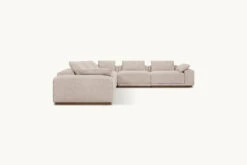 Yogi Corner Sectional Slipcover Only -SIXPENNY STORE yogi corner sectional light weight linen oat flour product pdp3 slipcover