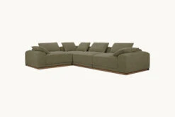 Yogi L-Shape Sectional -SIXPENNY STORE yogi lshape sectional cotton canvas quiet sage product edc8b7ed 4aca 40f4 9536 cdfbe83557ca