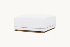 Yogi Ottoman -SIXPENNY STORE yogi ottoman cotton linen pacific pearl product sectional