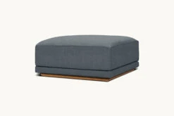 Yogi Ottoman -SIXPENNY STORE yogi ottoman light weight linen black pepper product sectional