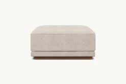 Yogi Ottoman -SIXPENNY STORE yogi ottoman light weight linen oat flour sectional product pdp3